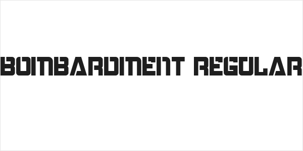 Bombardment Regular Logo