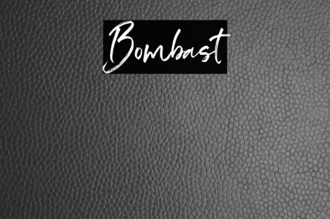 Bombast Font examples
