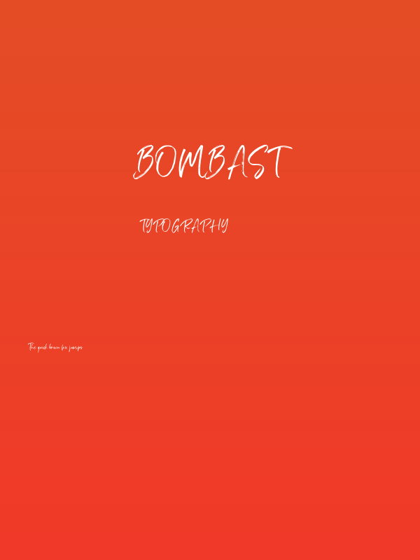 Bombast Poster