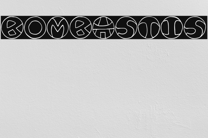 Bombastis Font examples