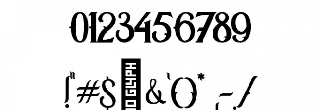Bombaya Regular Font OTHER CHARS
