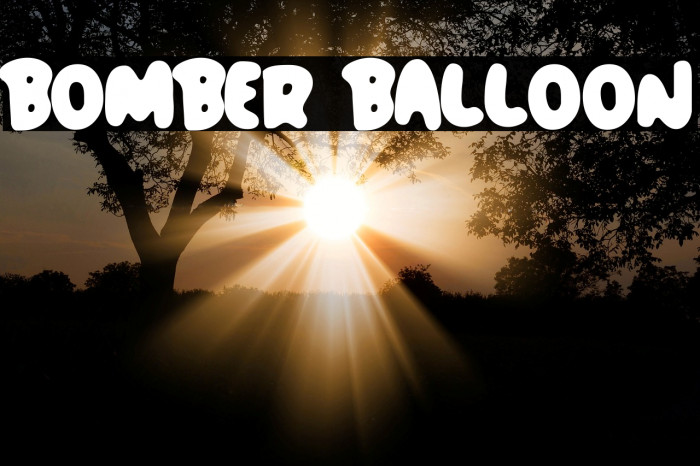 Bomber Balloon Font examples