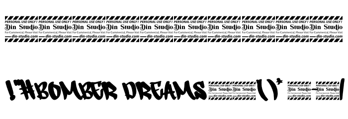 Bomber Dreams Personal Use Font OTHER CHARS