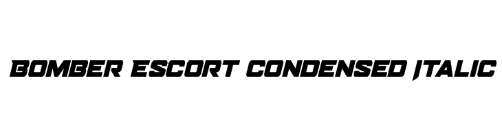 Bomber Escort Condensed Italic  Frei Schriftart Herunterladen