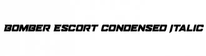 Bomber Escort Condensed Italic  Fuentes Gratis Descargar