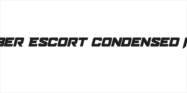 Bomber Escort Condensed Italic Logo