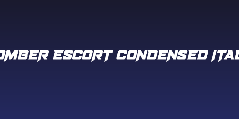 Bomber Escort Condensed Italic Social Header