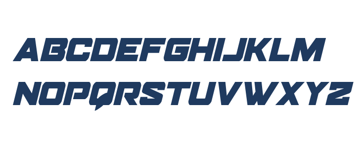 Bomber Escort Condensed Italic Lowercase