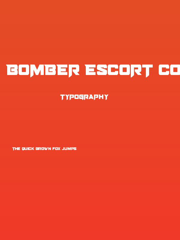 Bomber Escort Condensed Poster