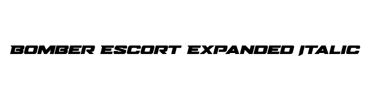 Bomber Escort Expanded Italic  नि: शुल्क फ़ॉन्ट्स डाउनलोड