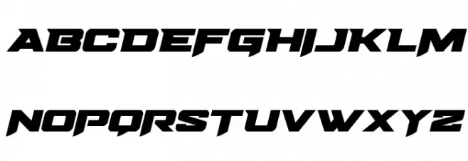 Bomber Escort Expanded Italic Schriftart Groß