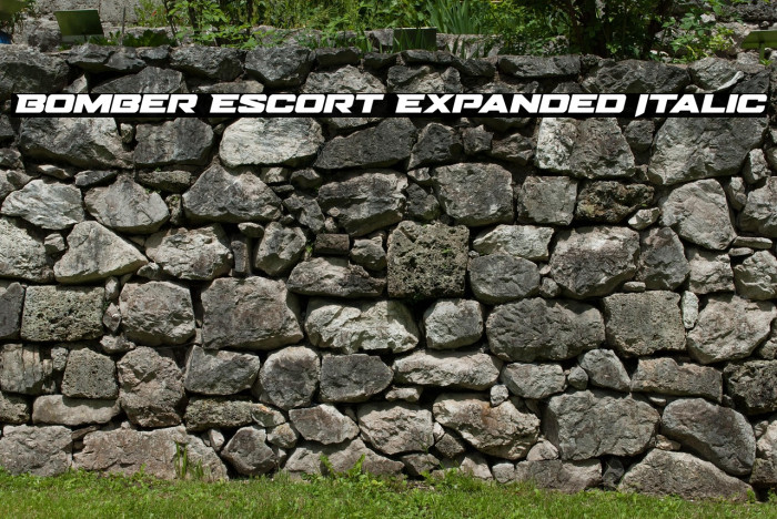 Bomber Escort Expanded Italic Example 2