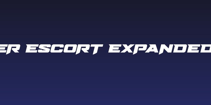 Bomber Escort Expanded Italic Social Header