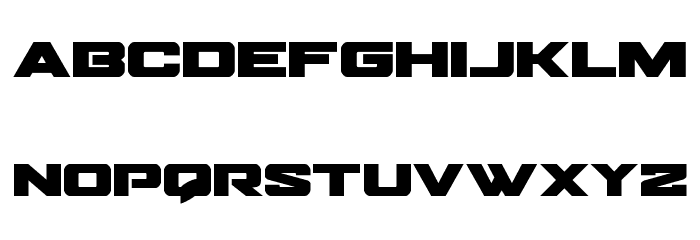 Bomber Escort Expanded Font LOWERCASE