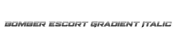 Bomber Escort Gradient Italic  font caratteri gratis