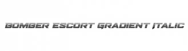 Bomber Escort Gradient Italic  baixar fontes gratis