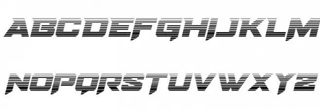 Bomber Escort Gradient Italic Polices MAJUSCULES
