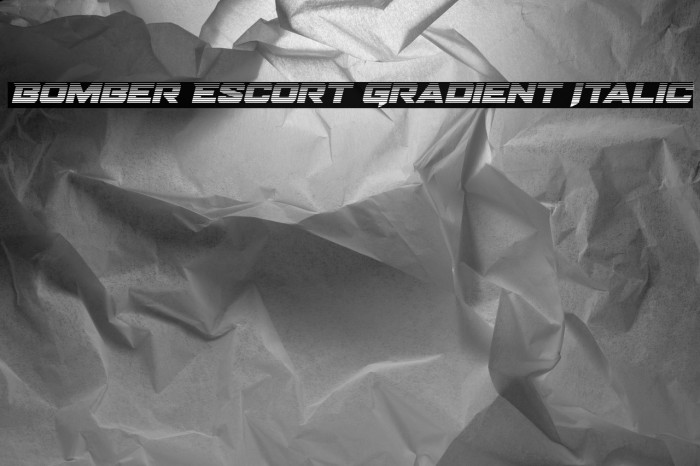 Bomber Escort Gradient Italic Example 1