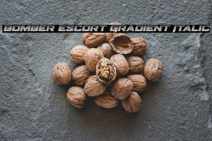 Bomber Escort Gradient Italic Example 2