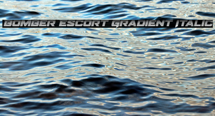 Bomber Escort Gradient Italic Example 3