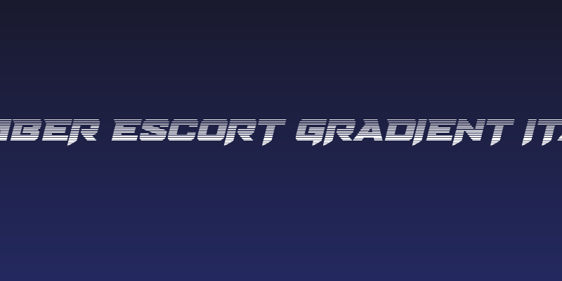 Bomber Escort Gradient Italic Social Header