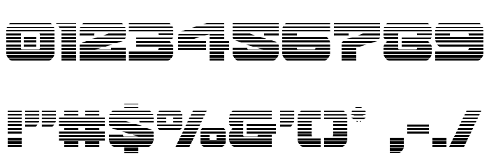 Bomber Escort Gradient Font OTHER CHARS