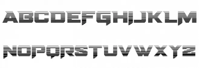 Bomber Escort Gradient Schriftart Groß