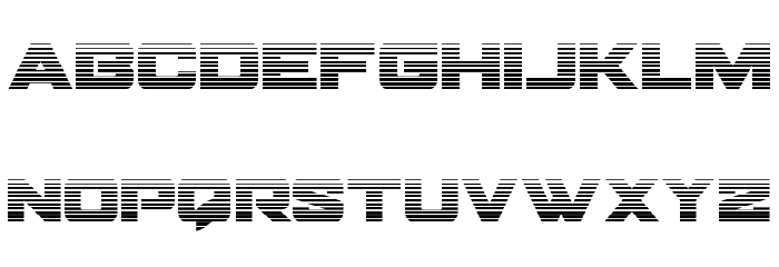 Bomber Escort Gradient Font LOWERCASE