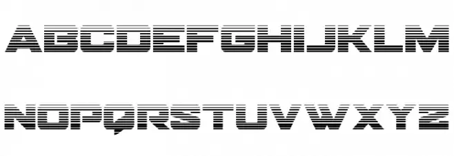 Bomber Escort Gradient Schriftart Kleinbuchstaben