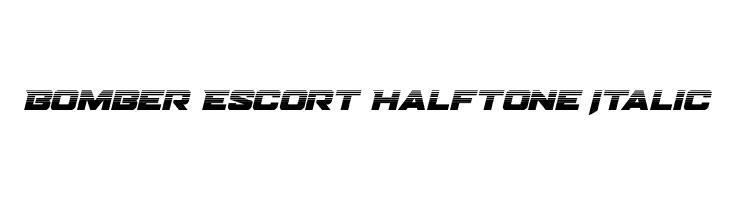 Bomber Escort Halftone Italic  لخطوط تنزيل
