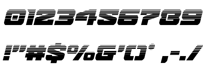 Bomber Escort Halftone Italic Font OTHER CHARS