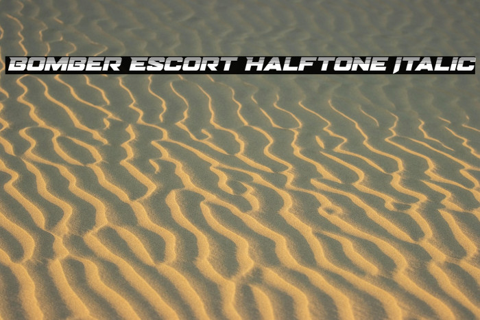 Bomber Escort Halftone Italic Example 3