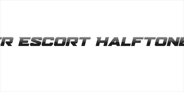 Bomber Escort Halftone Italic Logo