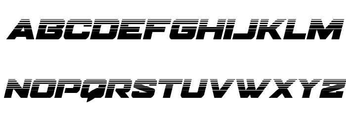 Bomber Escort Halftone Italic Font LOWERCASE