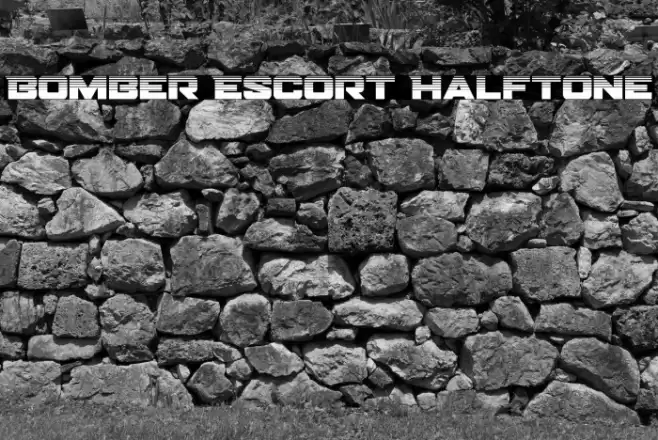 Bomber Escort Halftone Font examples