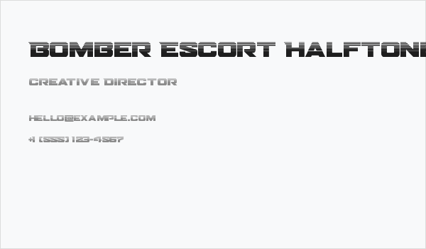 Bomber Escort Halftone Business Card