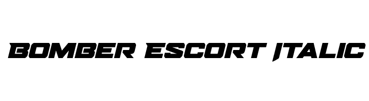 Bomber Escort Italic  Скачать бесплатные шрифты