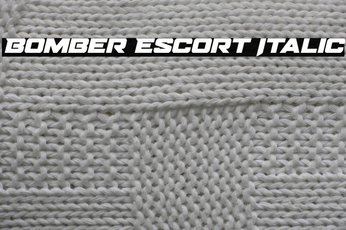 Bomber Escort Italic Example 2