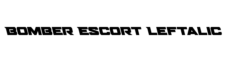 Bomber Escort Leftalic  font caratteri gratis