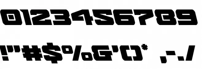 Bomber Escort Leftalic Font OTHER CHARS