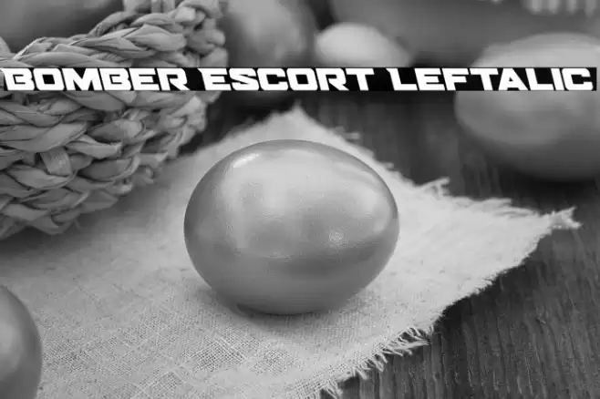 Bomber Escort Leftalic Font examples