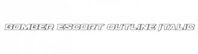 Bomber Escort Outline Italic  تنزيل الخطوط
