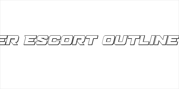 Bomber Escort Outline Italic Logo