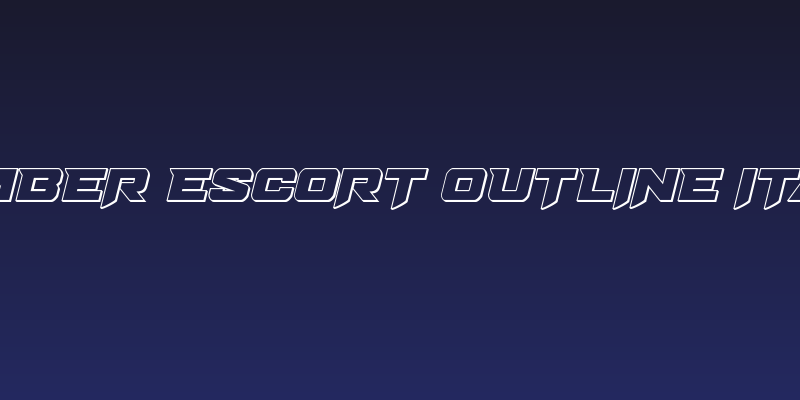 Bomber Escort Outline Italic Social Header