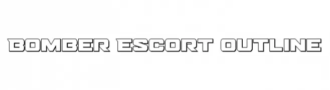 Bomber Escort Outline  Fuentes Gratis Descargar