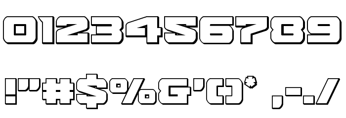 Bomber Escort Outline Font OTHER CHARS