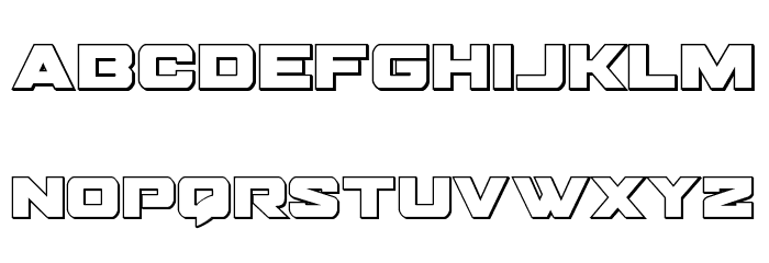 Bomber Escort Outline Font LOWERCASE