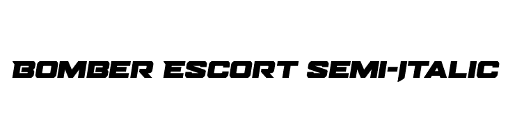 Bomber Escort Semi-Italic  Frei Schriftart Herunterladen