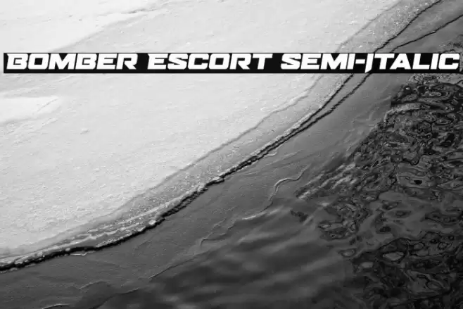Bomber Escort Semi-Italic Font examples