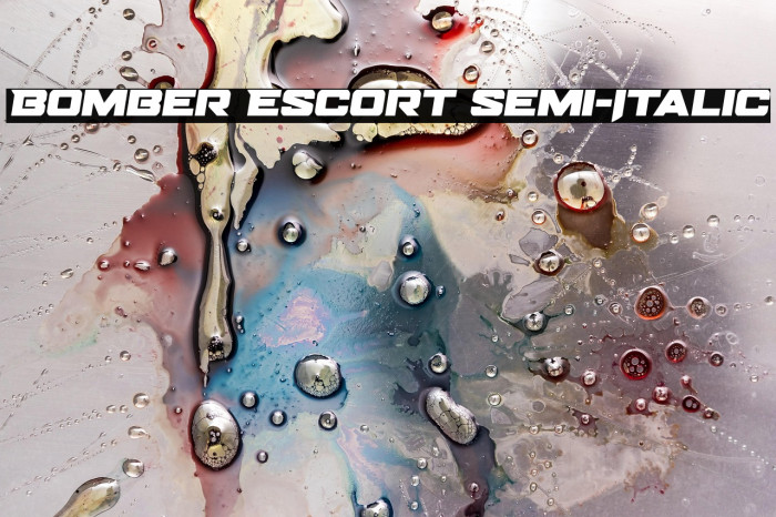 Bomber Escort Semi-Italic Example 3